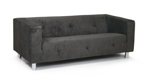 B-famous 3-Sitzer Sofa Claire, 183 x 85 cm, Luxus Microfaser, braun