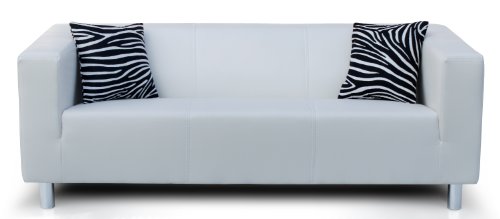 Collection AB 3-Sitzer Sofa Cube 183 x 85 x 65 cm, PU, weiß