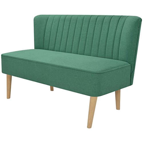 Festnight Sofa 2-Sitzer-Sofa 2-Sitzer Couch Loungesofa Wohnzimmersofa Stoffpolsterung Holzrahmen 117x55,5x77cm für…