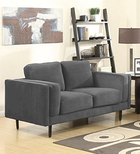 Neapel Designercouch/Polstergarnitur/Polstercouch/Couch 2-Sitzer Kunstleder Hellgrau