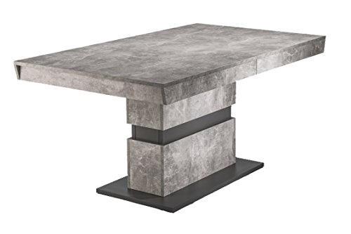 byLIVING Esszimmertsich MATTHEW Säulentisch mit robuster und pflegeleichter Melamin Oberfläche in Beton Optik, mit…