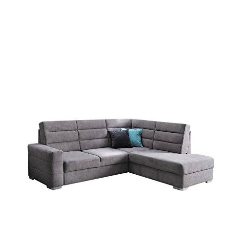 Mirjan24 Ecksofa Eckcouch Lincoln II Hochelastischer Schaumstoff HR, Sofa Couch mit Bettkasten und Schlaffunktion…