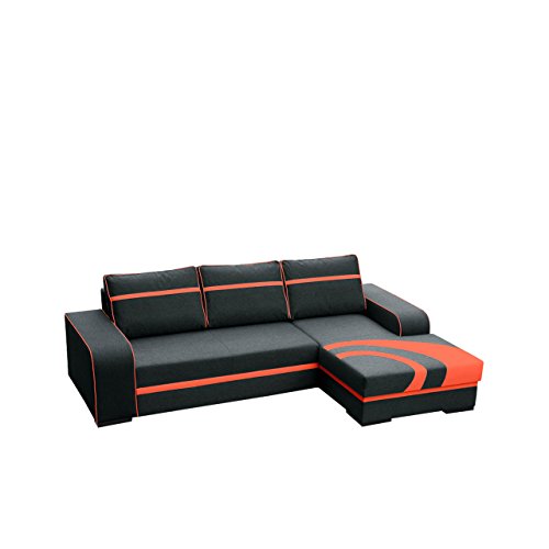 Mirjan24 Ecksofa Flores, Couch mit Bettkasten und Schlaffunktion, Couchgarnitur, Polsterecke, Eckcouch, Design…