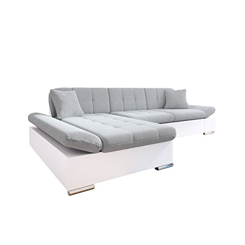 Mirjan24 Ecksofa Malwi mit Regulierbare Armlehnen Design Eckcouch mit Schlaffunktion Bettkasten L-Form Sofa vom…