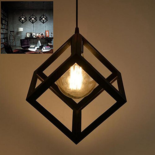 Lampenschirm Vintage, Edison Eisen Retro Loft Kreative Kronleuchter Pendelleuchte Deckenbeleuchtung/Hängeleuchte mit E27…