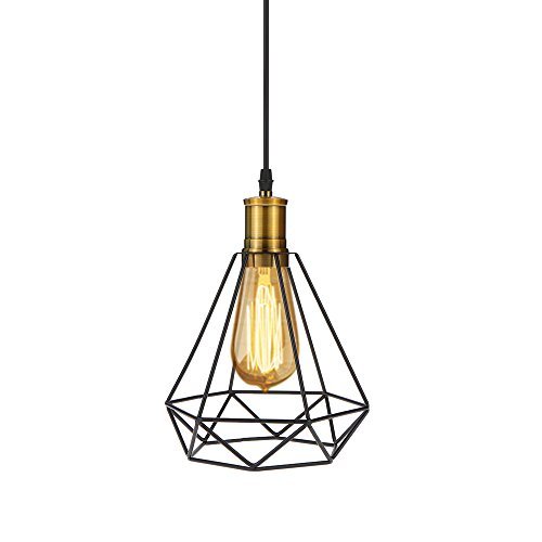 Tomshine Lampe, Pendelleuchte, Lampenschirm aus Metall, Diamant, 0-60 W, Deckenleuchte mit Kabel, Deko für Restaurant…