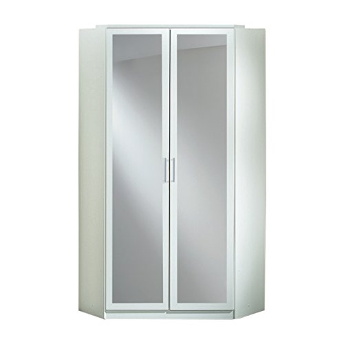 Wimex Kleiderschrank/ Eckschrank Click, 2 Türen, 1 Spiegel, (B/H/T) 95 x 198 x 95 cm, Alpinweiß